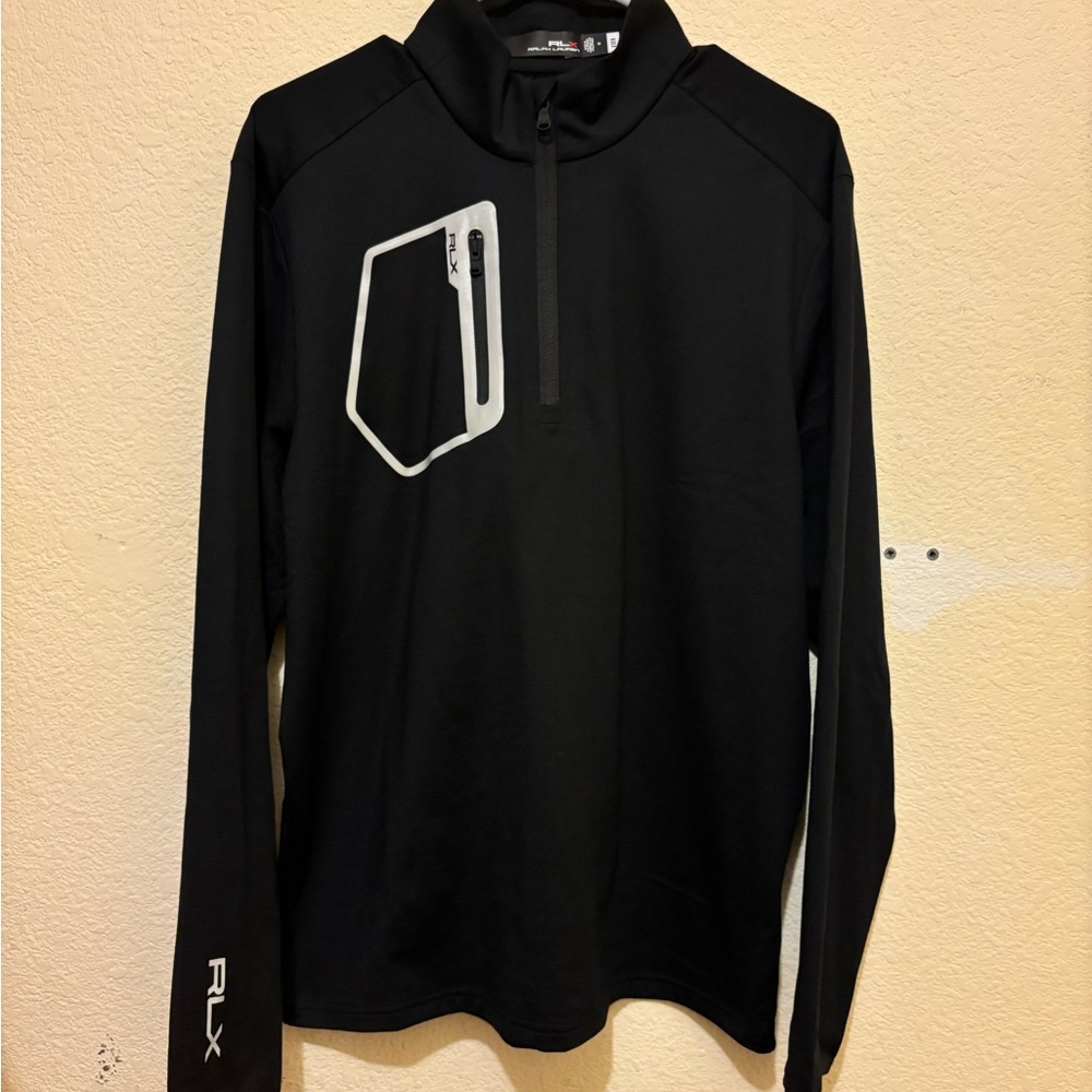 RLX Ralph Lauren Black Performance Half-Zip Pullover Size M
